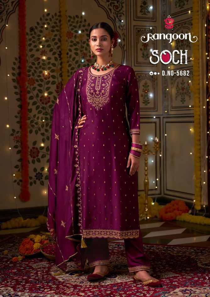 Soch By Rangoon Viscose Jacquard Readymade Suits Wholesale Shop In Surat